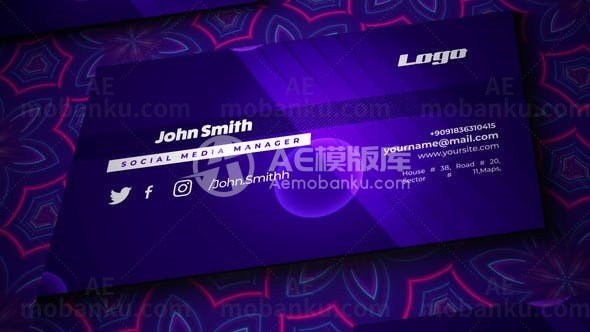 商业名片动画AE模版