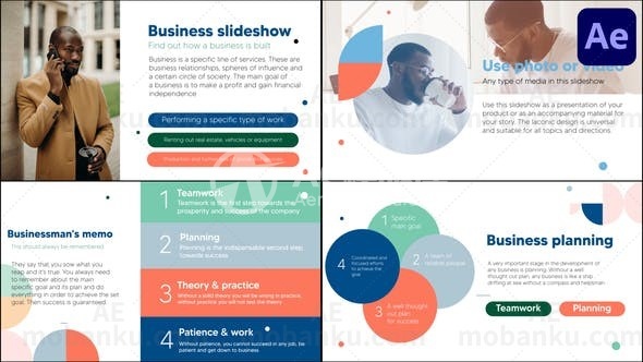 商业动画平面概念动画AE模版