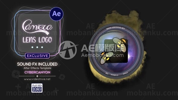 相机镜头logo演绎动画AE模版