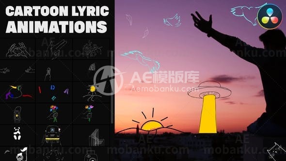 卡通抒情动画达芬奇模版