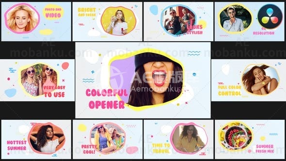 卡通视频开场达芬奇模版