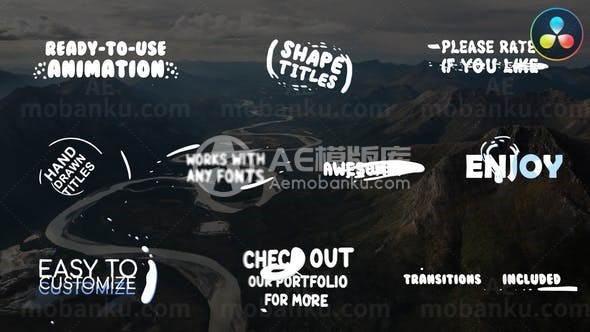 卡通形状标题达芬奇模版