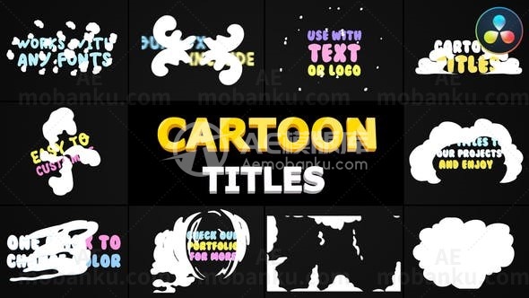 卡通形状标题达芬奇模版