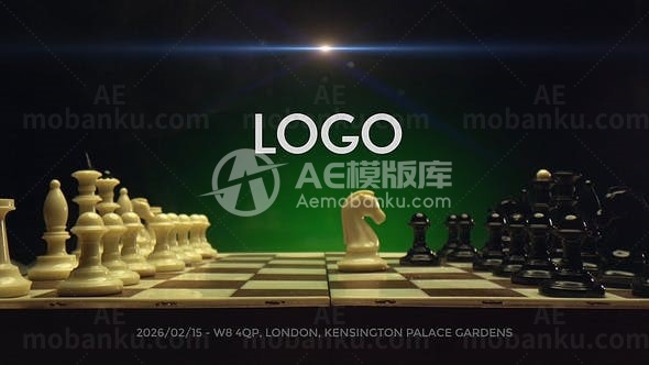 国际象棋揭幕战视频开场AE模版