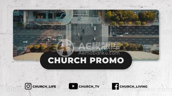 教堂视频开场AE模版