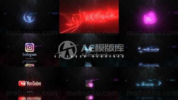 清洁能源社交媒体AE模版