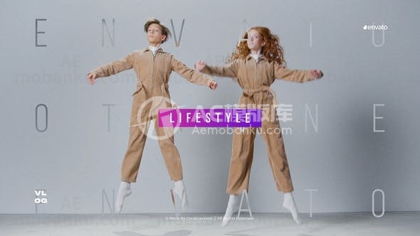 简洁动态视频开场AE模版