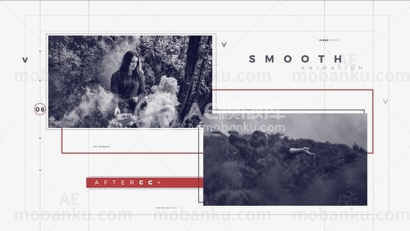 简洁视频开场动画AE模版