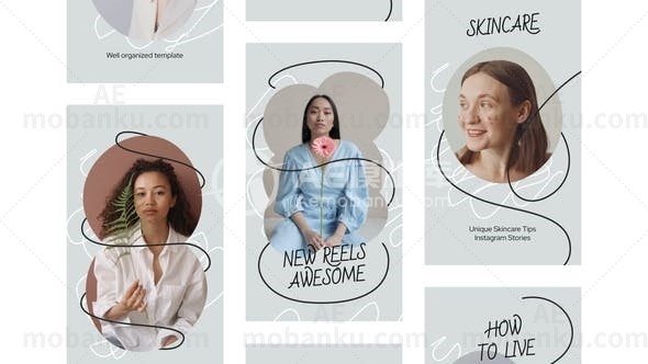 简洁社交媒体Instagram故事AE模版