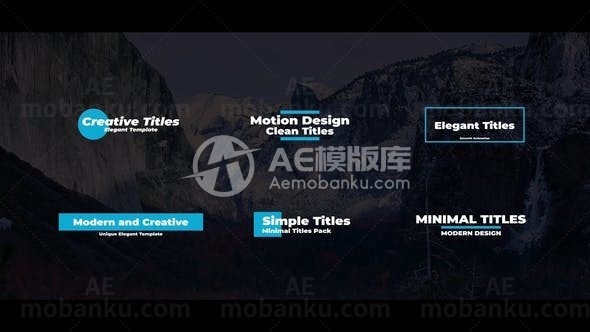 简洁文字标题动画AE模版