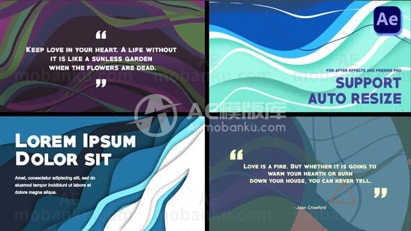 创意文字特效动画AE模版