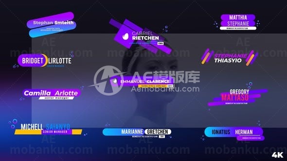 创意现代字幕条动画AE模版