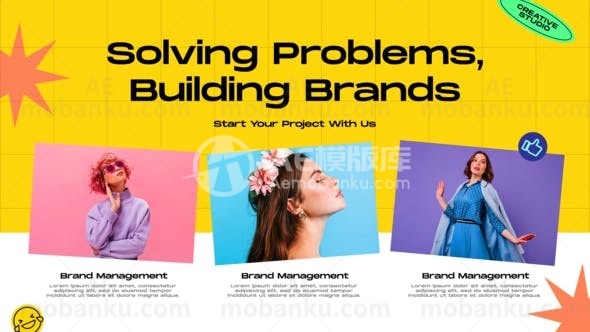 创意工作室图文展示AE模版