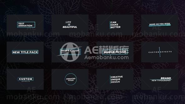 创意标题动画AE模版