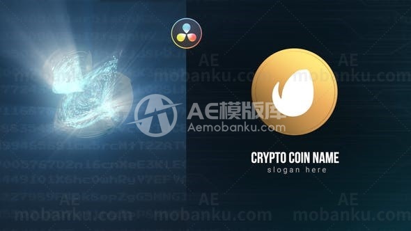 虚拟货币logo演绎动画AE模版