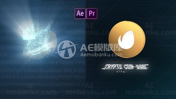 虚拟货币logo演绎动画AE模版