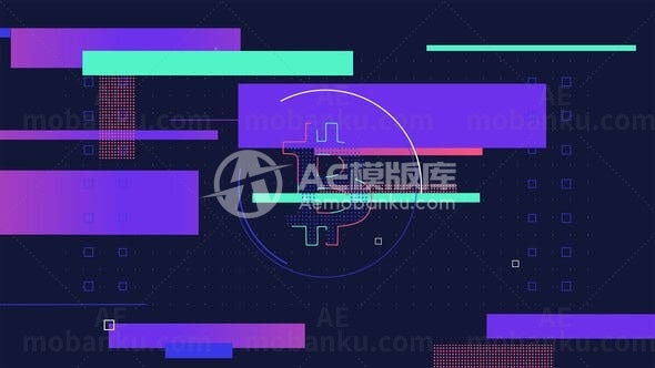 虚拟货币logo演绎动画AE模版