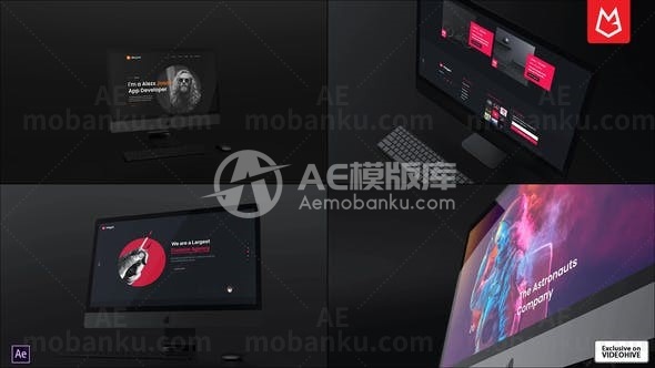 桌面促销视频AE模版