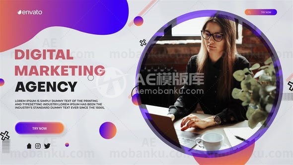 数字营销代理促销AE模版