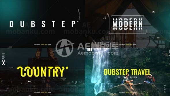 动态旅行促销动画AE模版