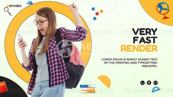 教育幻灯片AE模版