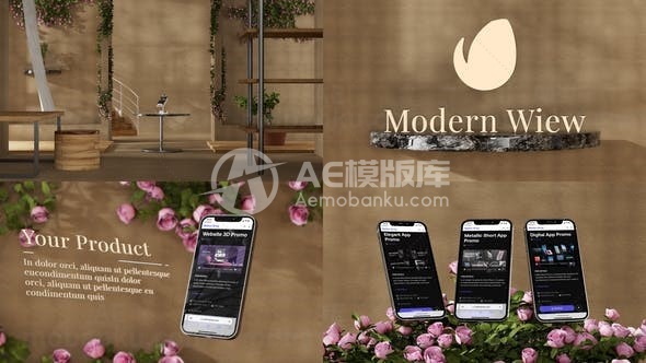 优雅的应用促销动画AE模版