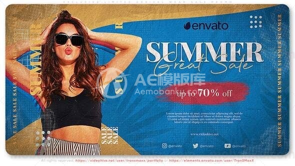 服装销售促销动画AE模版