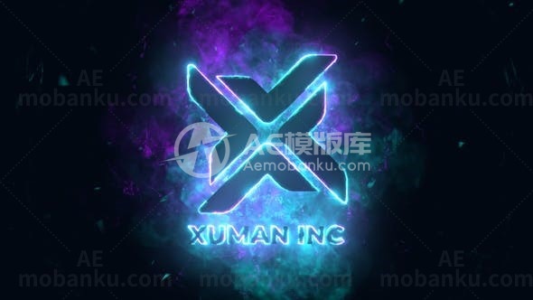 爆炸logo演绎标志AE模版