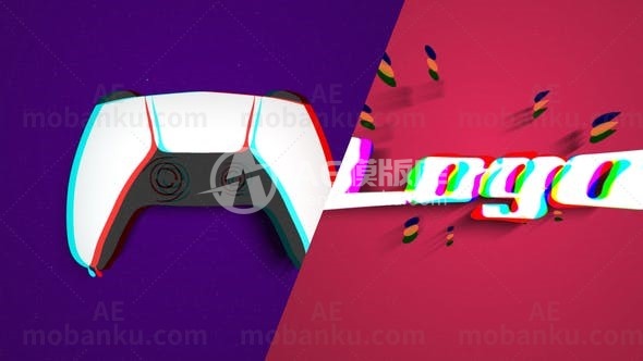 快闪信号干扰logo演绎动画AE模版