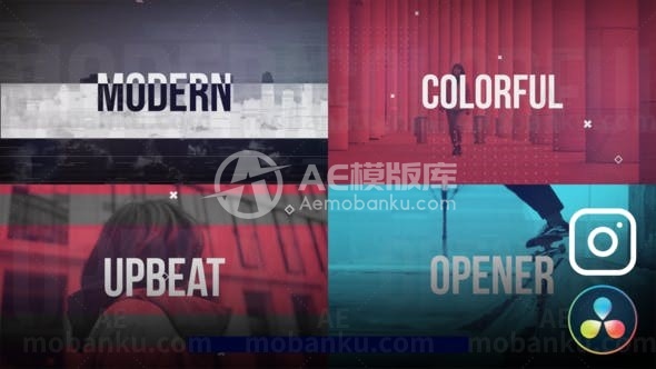 快速视频干扰特效AE模版