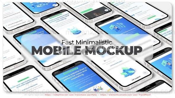 快速简约移动模型AE模版