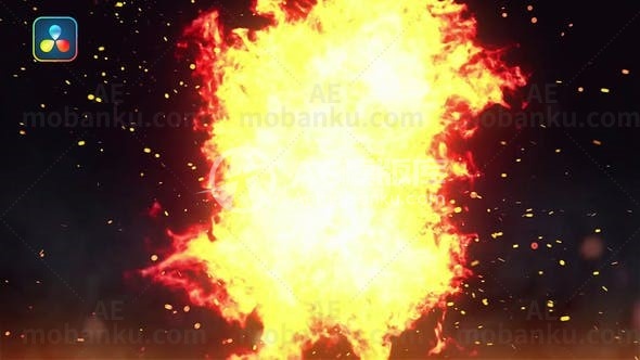烟火logo演绎动画达芬奇模版