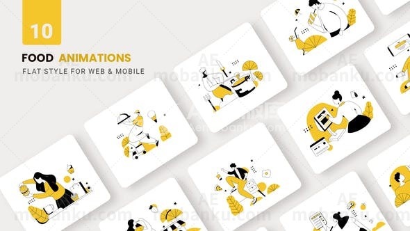 美食餐厅动画AE模版