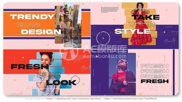 清新的外观视频AE模版