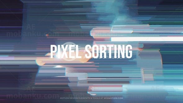 像素故障动画AE模版