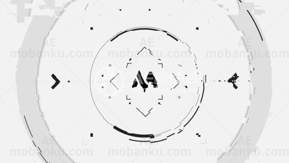 信号干扰logo演绎动画AE模版