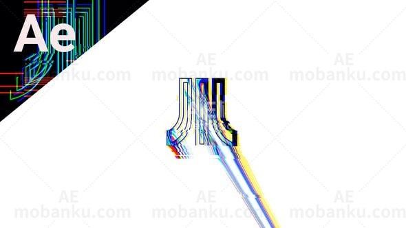 信号干扰logo演绎动画AE模版