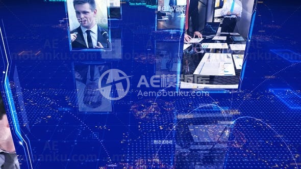 全球连接视频开场AE模版