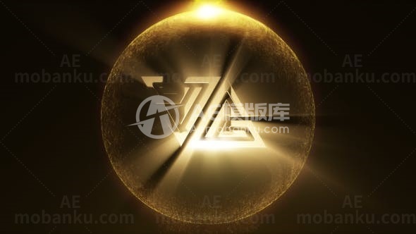金色logo演绎动画AE模版