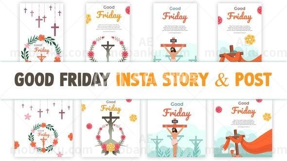 耶稣受难日Instagram故事AE模版