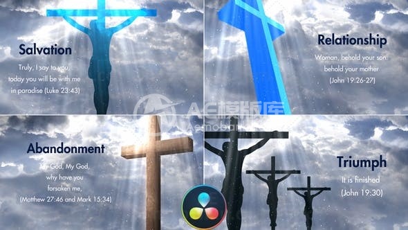 耶稣受难日视频开场达芬奇模版