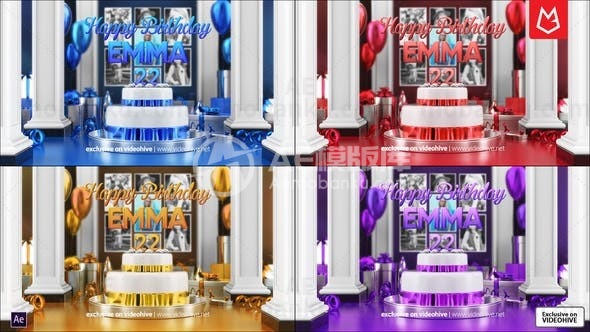 生日快乐祝福视频AE模版