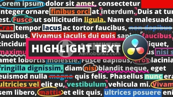 高亮文字标题达芬奇模版