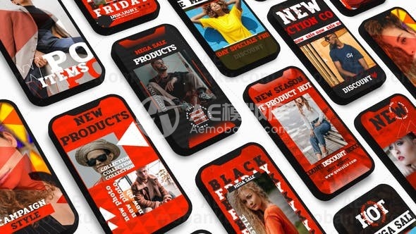 Instagram节奏视频开场AE模版