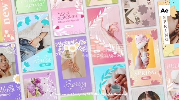 Instagram故事视频AE模版