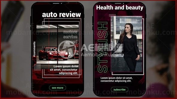 Instagram故事视频AE模版