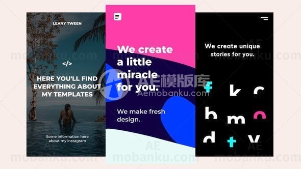 Instagram故事视频AE模版