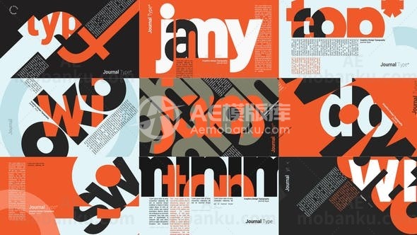 期刊排版动画AE模版