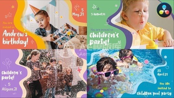 儿童派对达芬奇模版