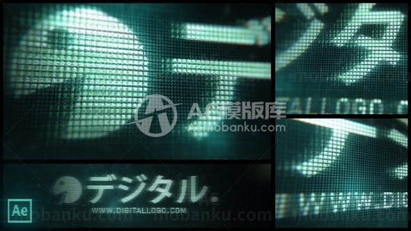 创意数字logo演绎动画AE模板